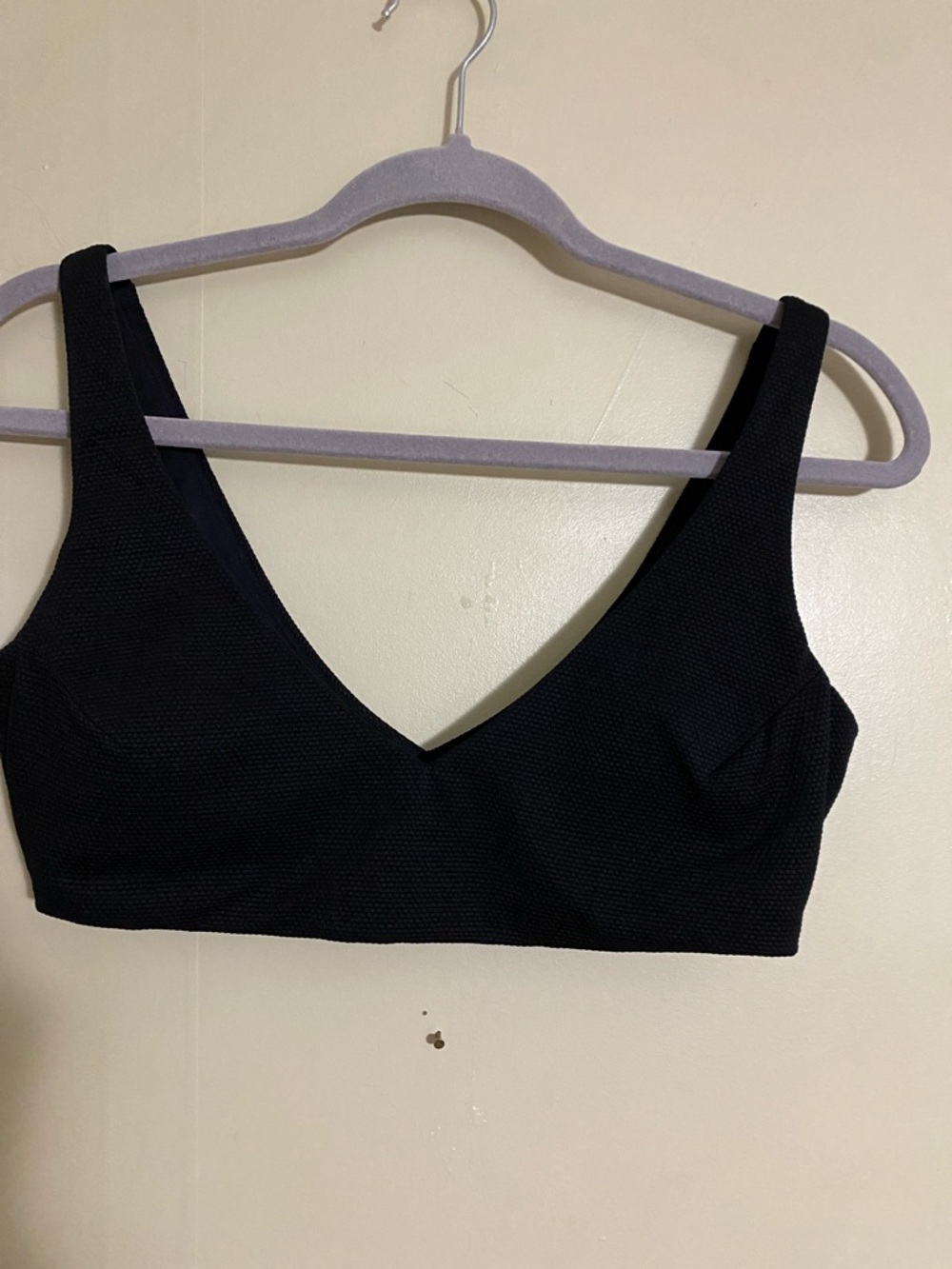 SPANX Black Wireless V-Neck Lounge Bra